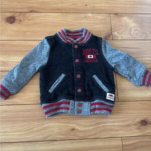 Roots Canada Baby Toddler Varsity Letterman Style Jacket Size 12-18 Months